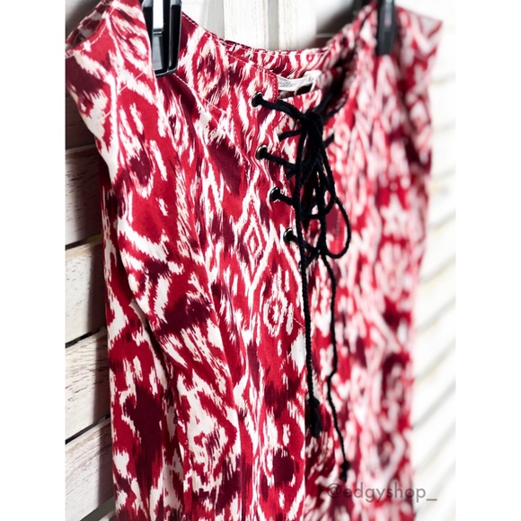 [LF] Millau Woven Tribal Bell Bottom Print Pants - Picture 3 of 7